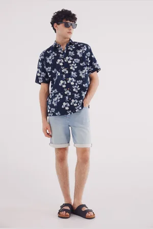Springfield Bermuda vaquera en knit denim claro slim fit