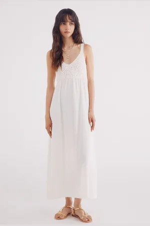 Springfield Vestido midi combinado crochet