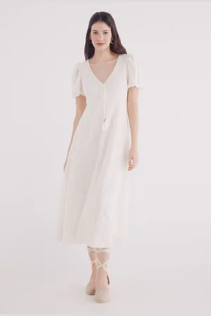 Springfield Vestido midi crochet manga capa