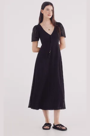 Springfield Vestido midi crochet manga capa