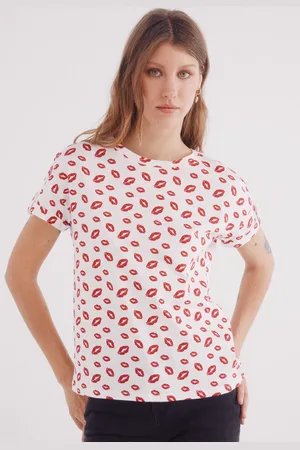 Springfield Camiseta manga vuelta trabilla estampada