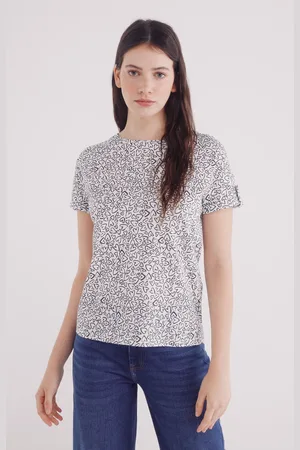 Springfield Camiseta manga vuelta trabilla estampada