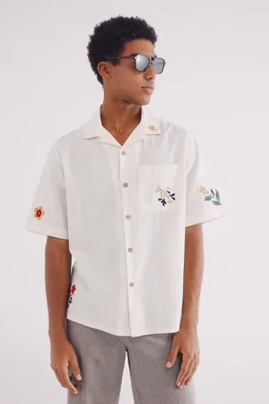 Springfield Camisa manga corta bordado flores
