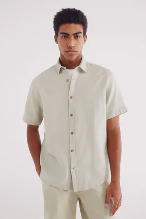 Springfield Camisa manga corta tejido rústico