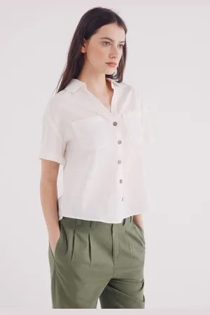 Springfield Camisa manga corta algodón lino