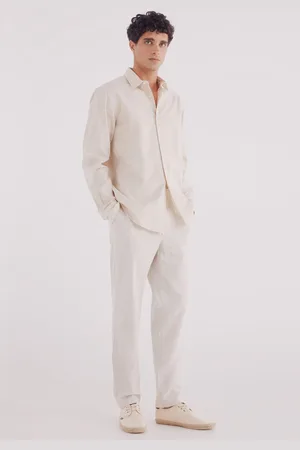 Springfield Pantalón chino lino slim fit