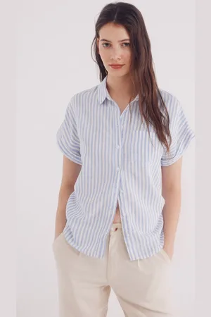 Springfield Camisa manga corta vuelta algodón lino