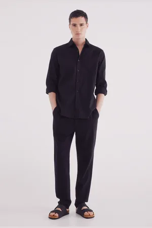 Springfield Pantalón chino lino slim fit