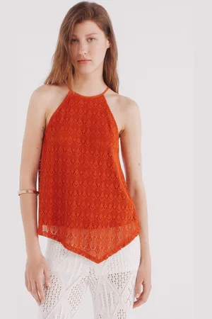 Springfield Top escote halter crochet
