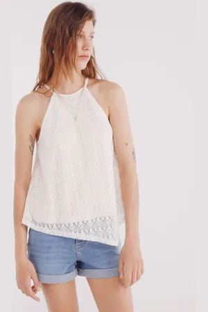 Springfield Top escote halter crochet
