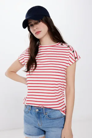 Springfield Camiseta hombro botones algodón