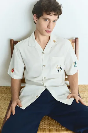 Springfield Camisa manga corta bordado flores