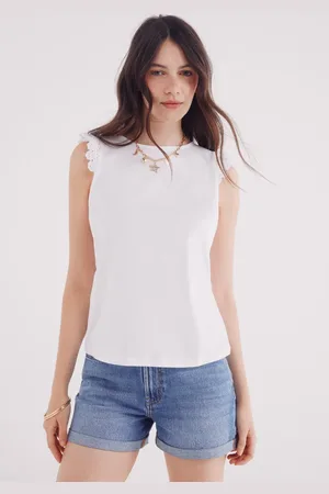 Springfield Camiseta volantes crochet