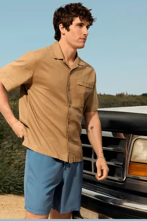 Springfield Camisa manga corta lino bolsillo