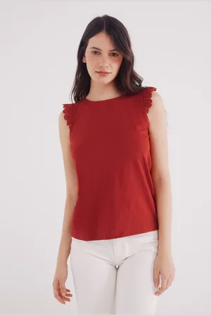Springfield Camiseta volantes crochet