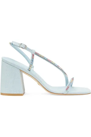 Stuart Weitzman Soiree Crystal 85 Block Sandal - Mujer 37