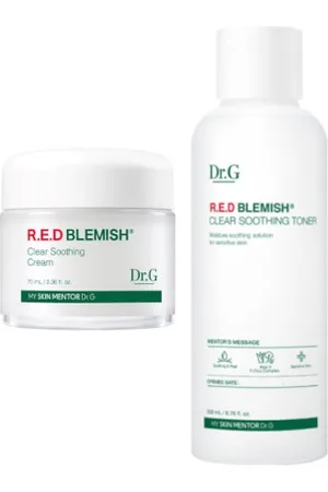 Dr.G R.E.D Blemish Clear Soothing Cream - 70ML - 70ml - White (1ea) + R.E.D Blemish Clear Soothing Toner - 200ml (1ea) set