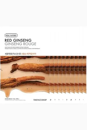 The Face Shop Real Nature Face Mask - Red Ginseng - 1pc (10ea) Set