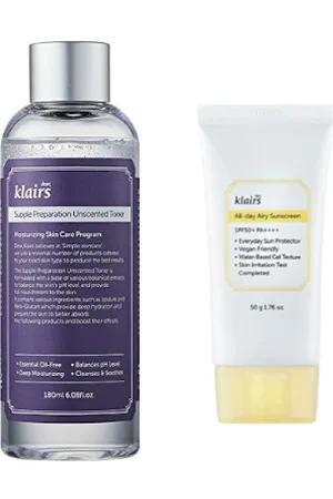 Dear, Klairs Dear; Klairs Supple Preparation Unscented Toner - 180ml + All-day Airy Sunscreen SPF50+ PA++++ - 50g (1ea) Set