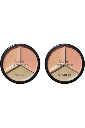 The SAEM Cover Perfection Triple Pot Concealer - 4.5g*3 - 01 Correct Beige (2ea) Set