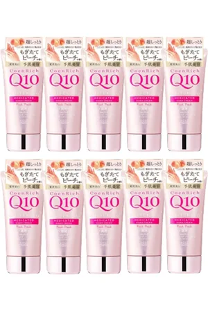 Kose Coenrich Q10 Medicated Hand Cream - Fresh Peach - 80g (10ea) Set