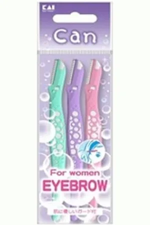 kai Can Bubble Eyebrow Razor L Type - 3pieza