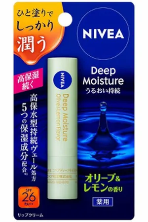 NIVEA Japan Deep Moisture Lip, Olive & Lemon Scent - 2.2g