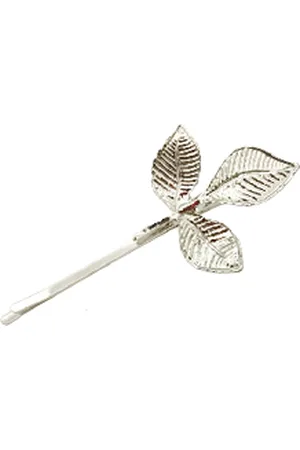 MsBlossom Leaf Hair Pin - 1pieza - Silver