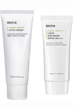 Rovectin Calming Lotus Cream - 60ml + Sun Cream SPF50+ PA++++ - 50ml Set