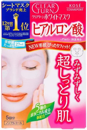 Kose Clear Turn White - Hyaluronic Acid Mask - 1 hoja