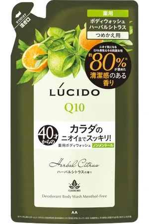 Mandom Lucido Q10 Deodorant Body Wash Refill - 380ml - Herbal Citrus