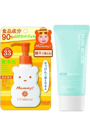 ISEHAN Kiss Me Mommy UV Mild Gel SPF33 PA+++ - 100ml X APIEU Pure Block Aqua Sun Gel SPF50+ PA+++