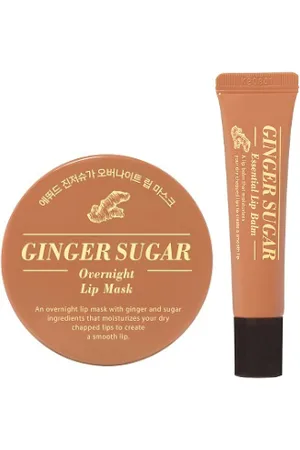 étude Ginger Sugar Overnight Lip Mask - 23g (1ea) Set + Ginger Sugar Essential Lip Balm - 15ml (1ea) Set