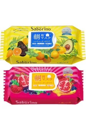 BCL Saborino Morning Mask - Fruity Herbal - 32pc (1ea) & - Saborino Morning Mask - Mixed Berries - 28pc (1ea)