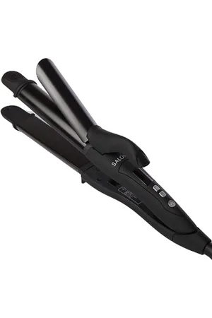 SALONIA 2 Way Straightening & Curling Hair Iron (100V-240V) SL-002AB - 1pieza - 32mm All Black