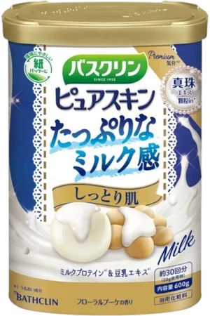 BATHCLIN Pure Skin Care Bath Salt - 600g - Moist - Milk
