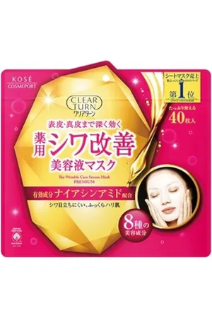 Kose Clear Turn Medicated Wrinkle Improvement Serum Mask - 40 hojas