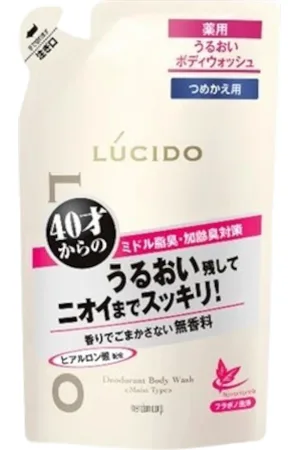Mandom Lucido Medicated Deodorant Body Wash Moisture Type Refill - 380ml