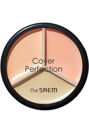 The SAEM Cover Perfection Triple Pot Concealer - 4.5g*3 - 03 Correct Up Beige