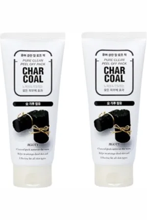 Jigott Pure Clean Peel Off Pack No.Charcoal - 180ml (2ea) Set