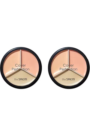 The SAEM Cover Perfection Triple Pot Concealer - 4.5g*3 - 03 Correct Up Beige (2ea) Set
