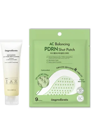 ongredients Skin Barrier Moisture Deep Cleanser - 120ml + AC Balancing PDRN Shot Patch - 9patches Set