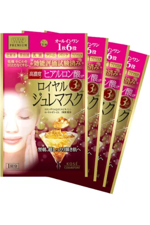 Kose Clear Turn Premium Royal Jelly Mask - Hyaluronic Acid - 4 sheets