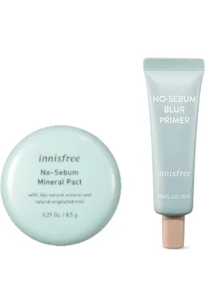 Innisfree No Sebum Blur Primer (1ea) + No Sebum Mineral Pact (1ea) Set