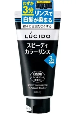 Mandom Lucido Speedy Color Rinse - 160g - Natural Black