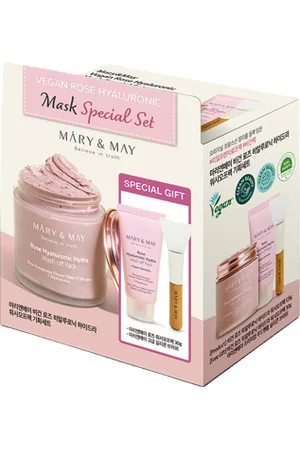 Mary&May Vegan Rose Hyaluronic Mask Special Set - 125g+30g
