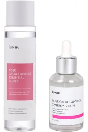 iUnik Rose Galactomyces Set de tono de piel de noche