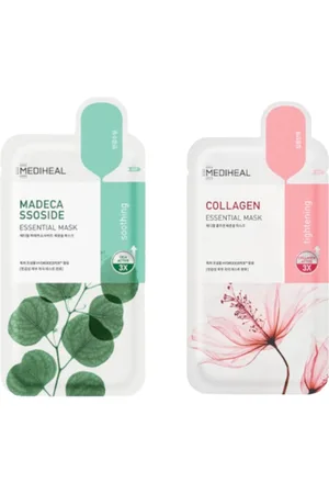 Mediheal Collagen Essential Mask - 10pcs + Madecassoside Essential Mask - 10pcs Set