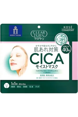 Kose Clear Turn CICA Moist Mask - 40 hojas