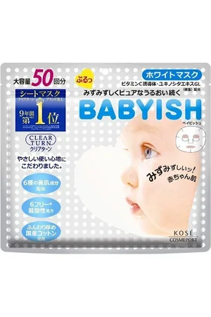 Kose Clear Turn Babyish Mask - White - 50pieza